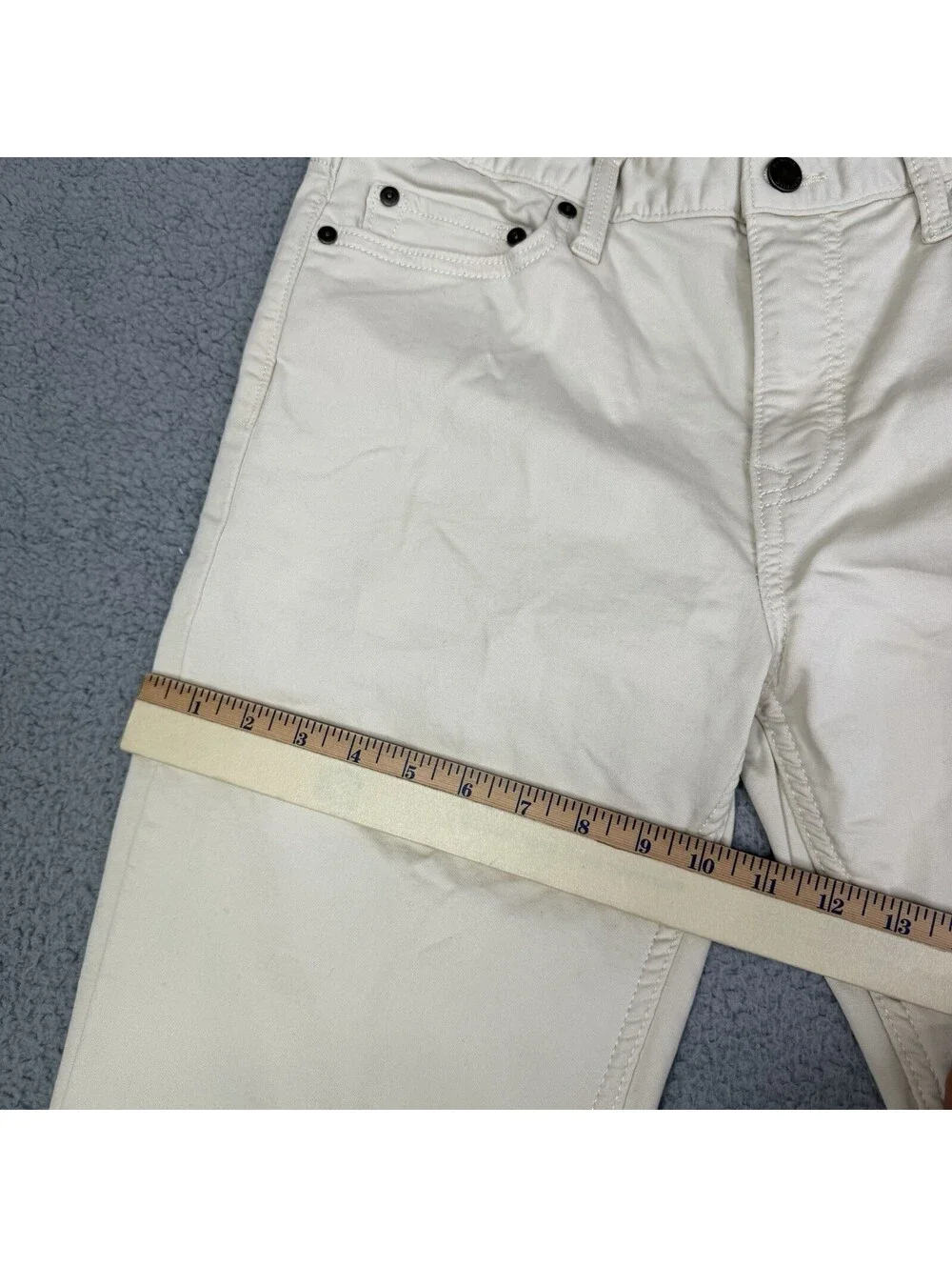 Banana Republic Mens Traveler Slim Fit Jeans Beige 33x34 Five Pocket Denim